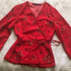 Vero Moda v-neck wrap blouse
